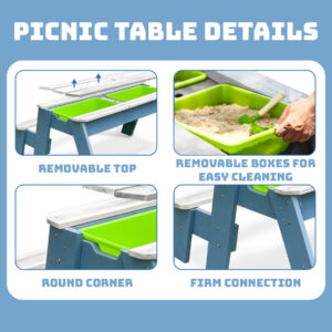 A Classic Children's Wooden Picnic Bench