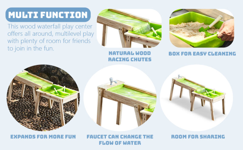 Luckids Sand & Water Aquaflow Table Plus - Natural - Image 6