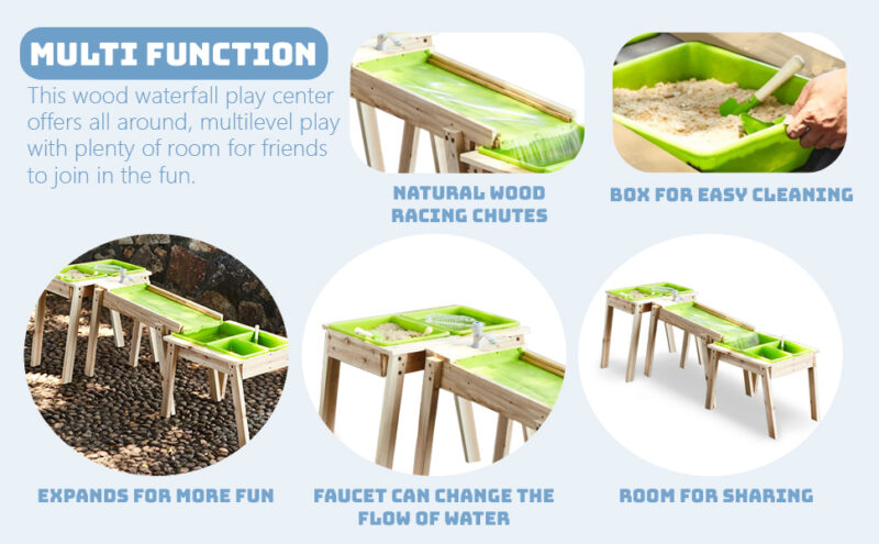 Luckids Sand & Water Aquaflow Table Max - Natural - Image 6