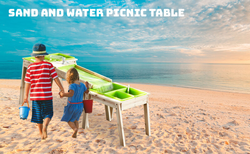 Luckids Sand & Water Aquaflow Table Max - Natural - Image 4