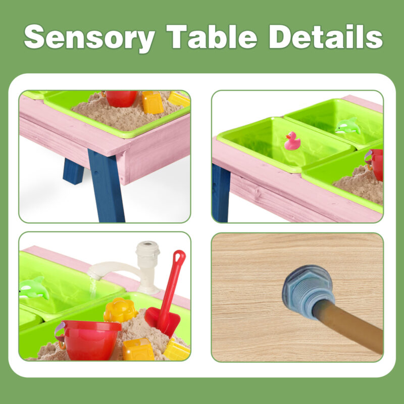 Luckids Sand & Water Aquaflow Table Mini - Blue & Pink - Image 5
