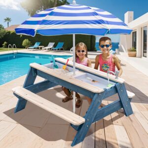 kids picnic table with umbrella