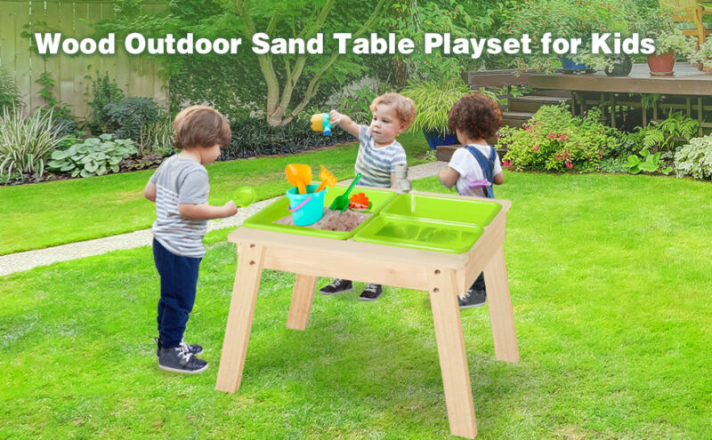 Luckids Sand & Water Aquaflow Table Mini - Natural - Image 3