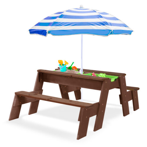 Luckids Sand & Water Picnic Table - Brown